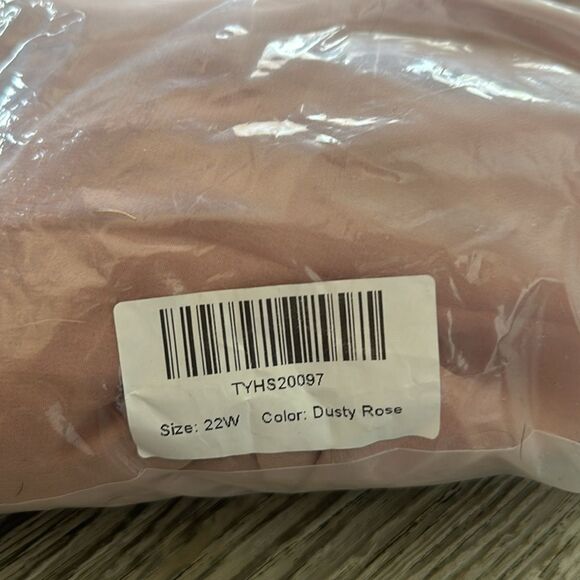 JJ's House Bridesmaid Dusty Rose Lace Dress V-Neck TYHS20097 Size 22W NWT - Picture 5 of 5